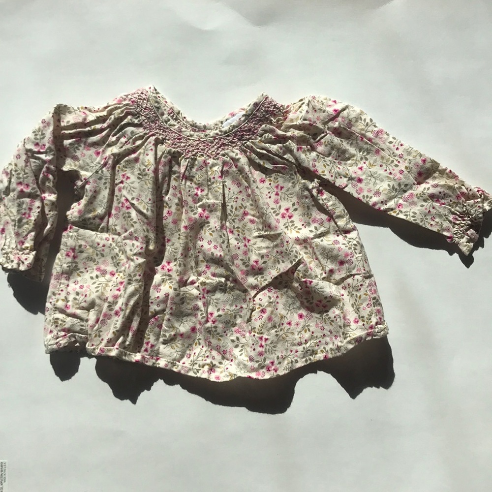Baby gap l/s floral top 3-6 month
